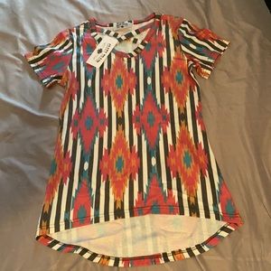 Crazy train cross neck shirt